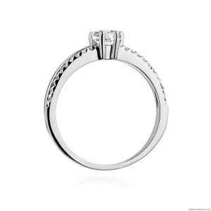 Pierścionek W355 Diament 0,30ct białe złoto