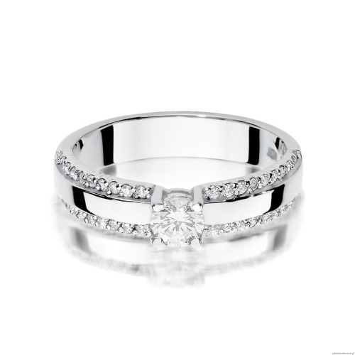 Pierścionek W356 Diament 0,25ct białe złoto