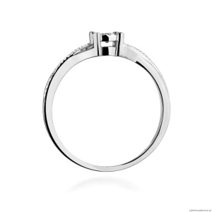 Pierścionek W361 Diament 0,08ct białe złoto