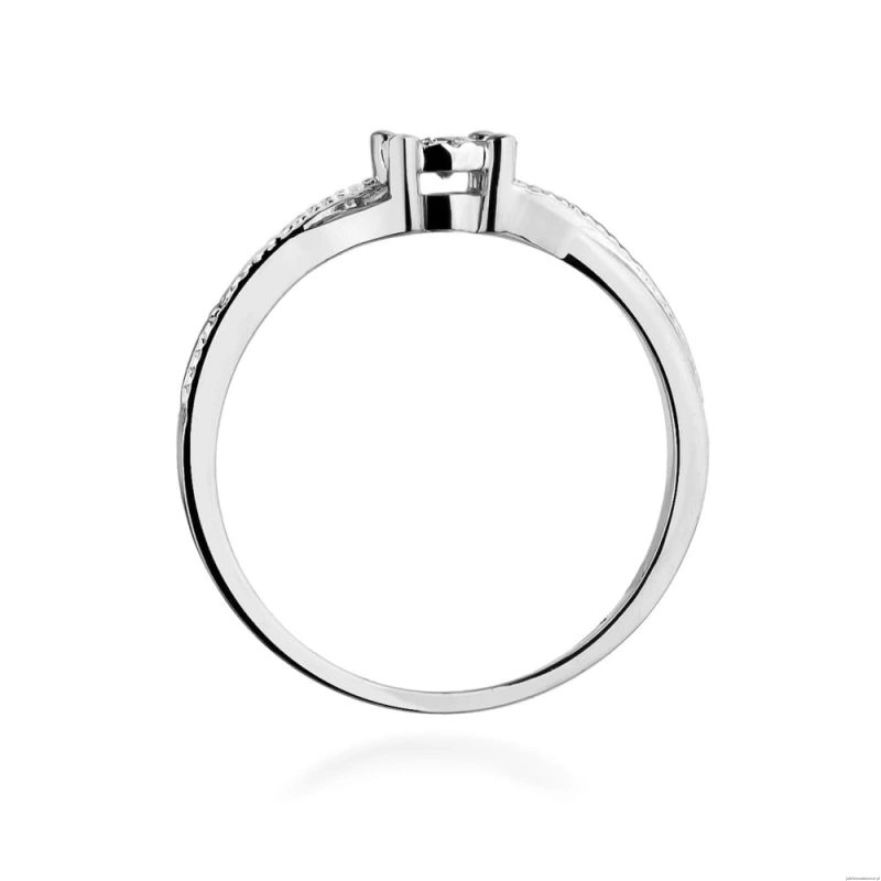 Pierścionek W361 Diament 0,08ct białe złoto