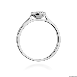 Pierścionek W362 Diament 0,12ct białe złoto