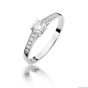 Pierścionek W364 Diament 0,30ct białe złoto