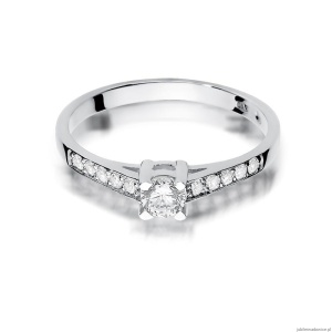 Pierścionek W364 Diament 0,30ct białe złoto
