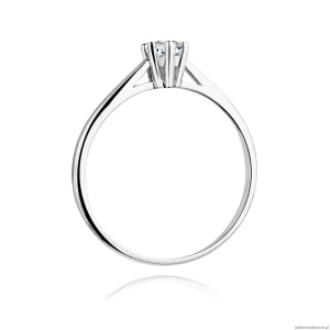 Pierścionek W365 Diament 0,15ct białe złoto
