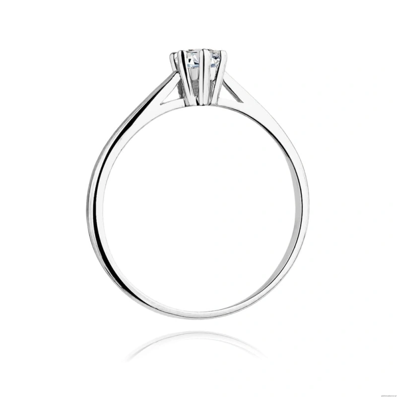 Pierścionek W365 Diament 0,15ct białe złoto