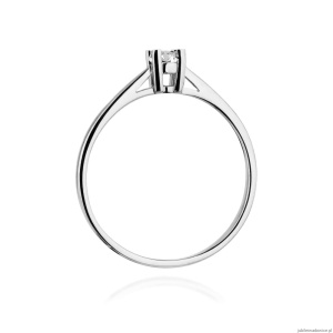 Pierścionek W367 Diament 0,15ct białe złoto