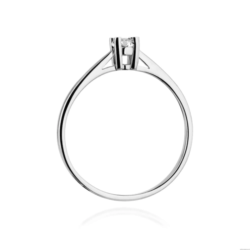 Pierścionek W367 Diament 0,15ct białe złoto