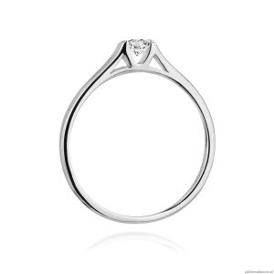Pierścionek W369 Diament 0,15ct białe złoto