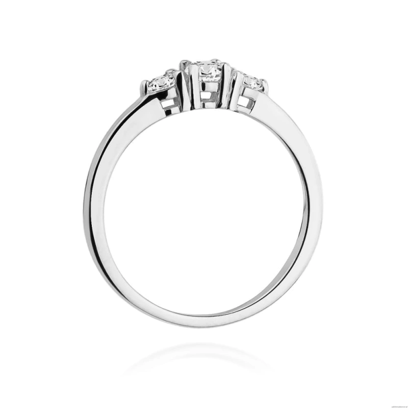 Pierścionek W377 Diament 0,15ct białe złoto