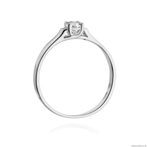 Pierścionek W381 Diament 0,18ct białe złoto