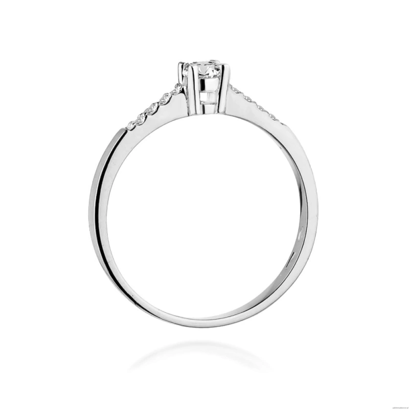 Pierścionek W382 Diament 0,15ct białe złoto