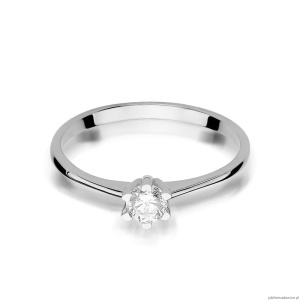 Pierścionek W387 Diament 0,23ct białe złoto