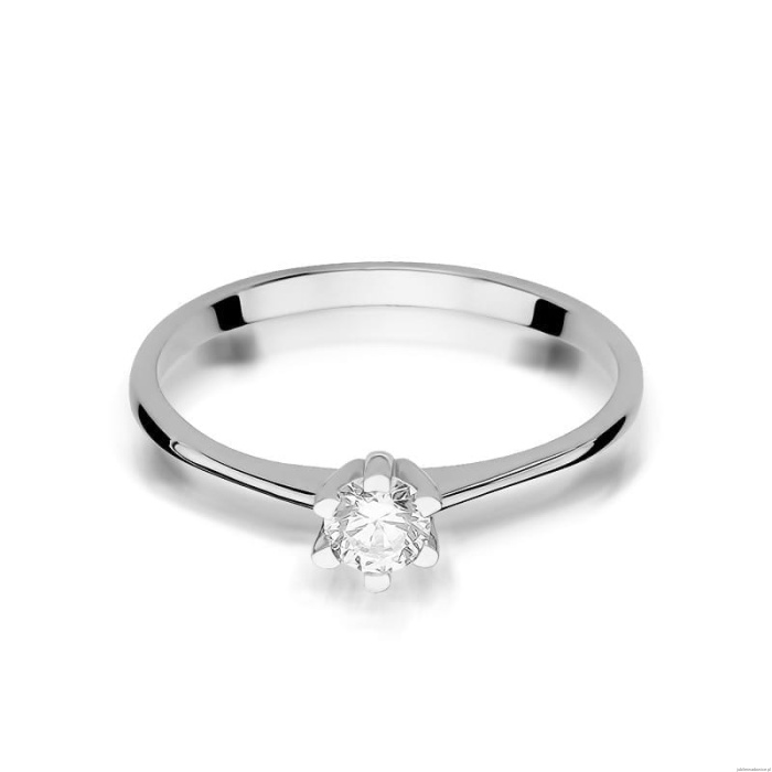 Pierścionek W387 Diament 0,23ct białe złoto