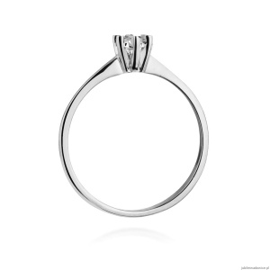 Pierścionek W387 Diament 0,23ct białe złoto