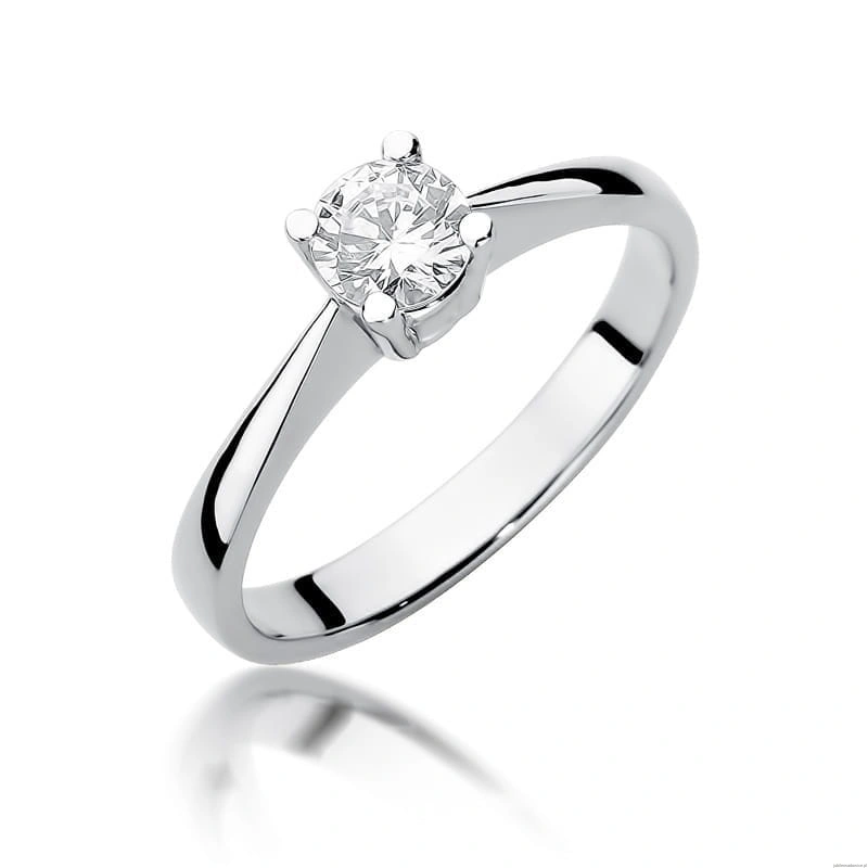 Pierścionek W404 Diament 0,50ct białe złoto