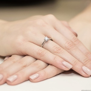 Pierścionek W404 Diament 0,50ct białe złoto