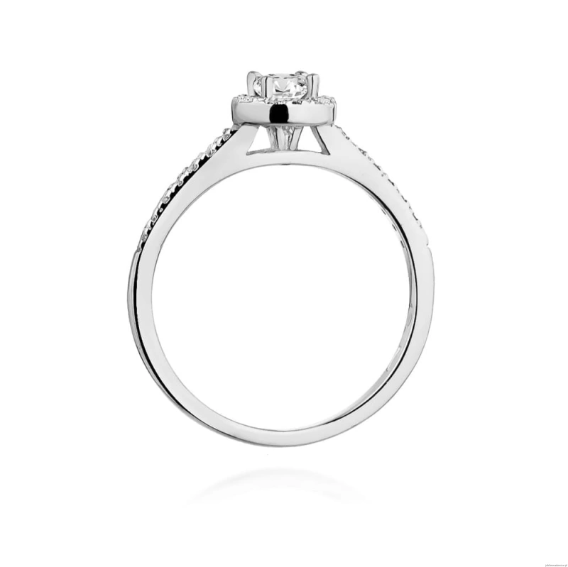 Pierścionek W406 Diament 0,15ct białe złoto