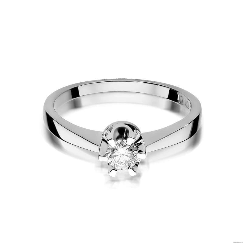 Pierścionek W408 Diament 0,25ct białe złoto