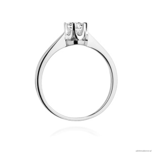 Pierścionek W408 Diament 0,25ct białe złoto