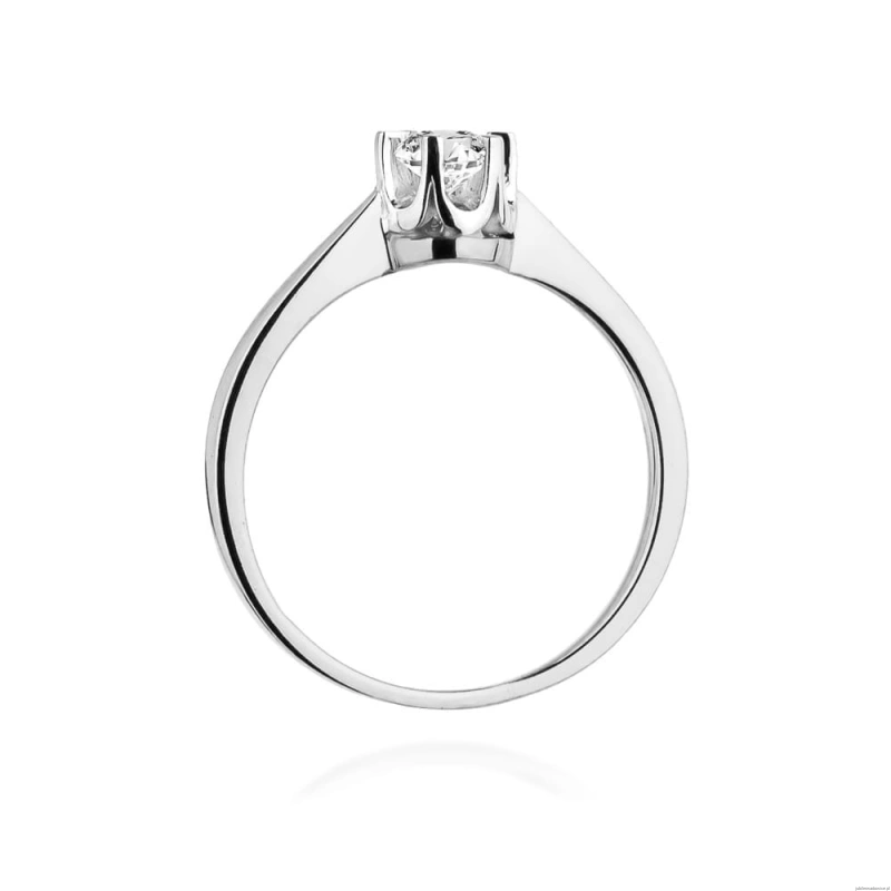 Pierścionek W408 Diament 0,25ct białe złoto