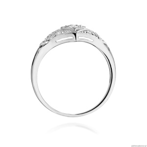 Pierścionek W412 Diament 0,10ct białe złoto