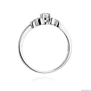 Pierścionek W414 Diament 0,10ct białe złoto