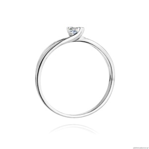 Pierścionek W415 Diament 0,10ct białe złoto