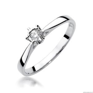 Pierścionek W426 Diament 0,05ct białe złoto