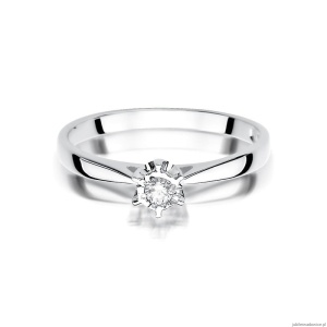 Pierścionek W426 Diament 0,05ct białe złoto
