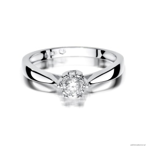 Pierścionek W429 Diament 0,20ct białe złoto