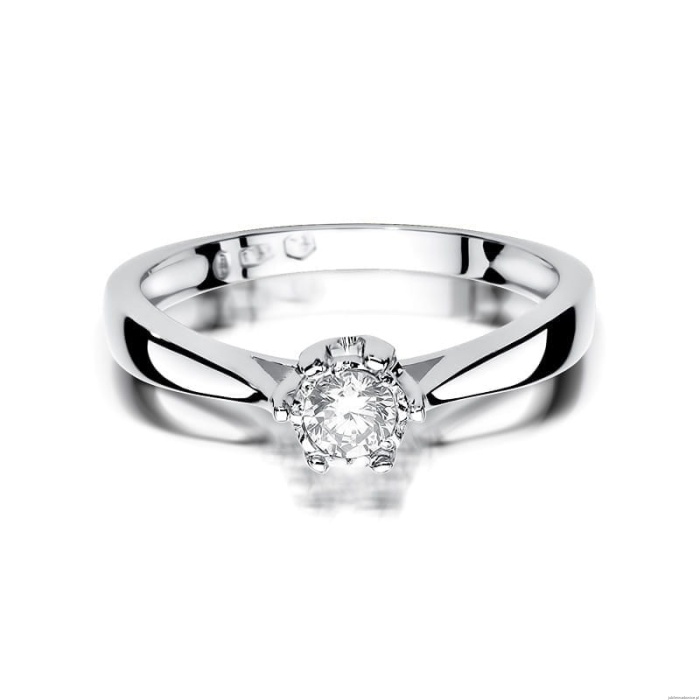 Pierścionek W429 Diament 0,20ct białe złoto