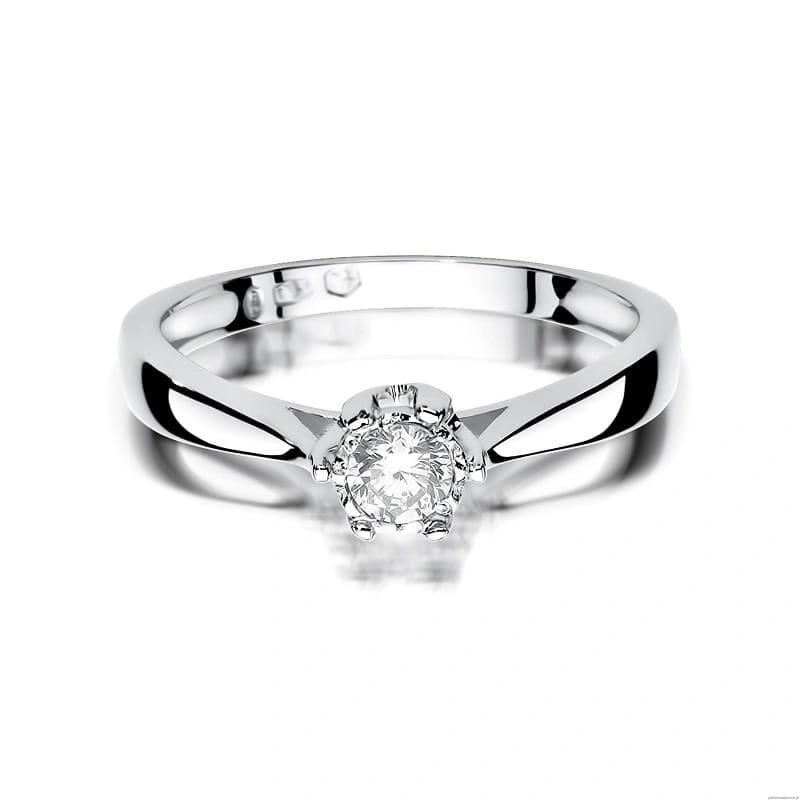 Pierścionek W429 Diament 0,20ct białe złoto