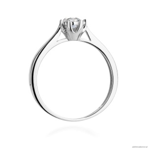 Pierścionek W429 Diament 0,20ct białe złoto