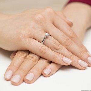 Pierścionek W429 Diament 0,20ct białe złoto