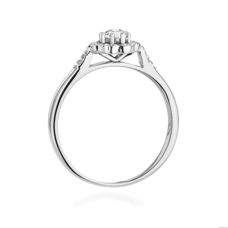 Pierścionek W434 Diament 0,23ct białe złoto
