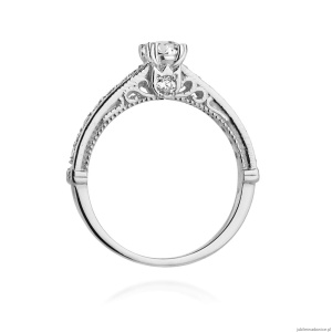 Pierścionek W439 Diament 0,30ct białe złoto
