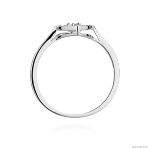 Pierścionek W442 Diament 0,10ct białe złoto
