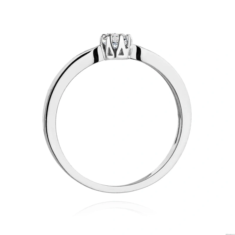 Pierścionek W450B Diament 0,15ct białe złoto