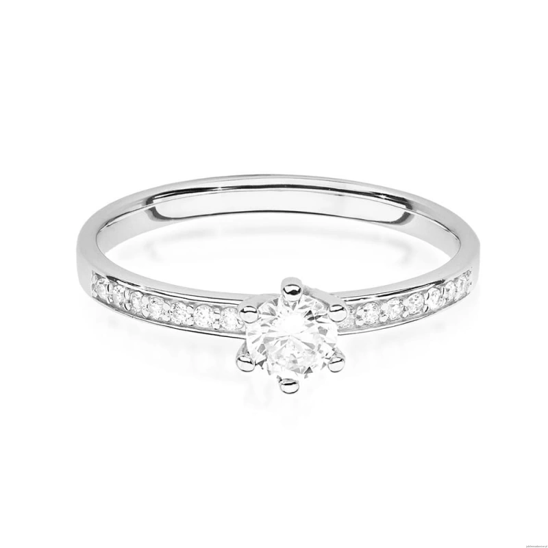 Pierścionek W459B Diament 0,25ct białe złoto