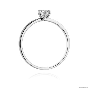 Pierścionek W459B Diament 0,25ct białe złoto