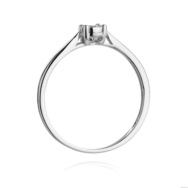 Pierścionek W461 Diament 0,08ct białe złoto
