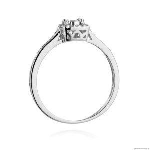 Pierścionek W462 Diament 0,08ct białe złoto
