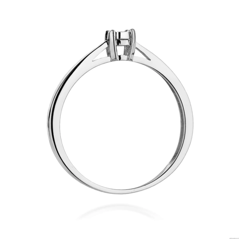 Pierścionek W463 Diament 0,02ct białe złoto