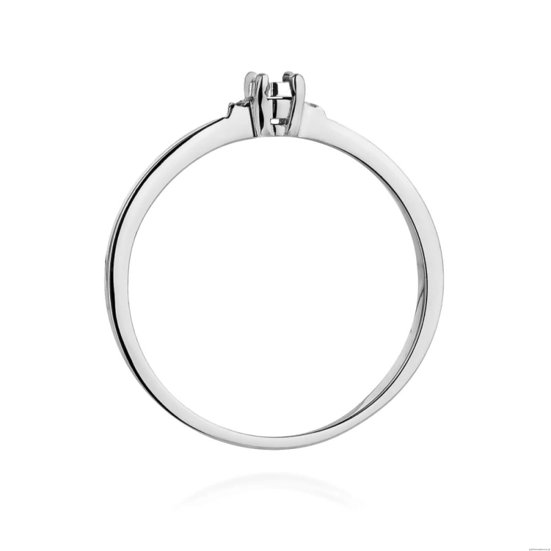Pierścionek W0464 Diament 0,01ct białe złoto