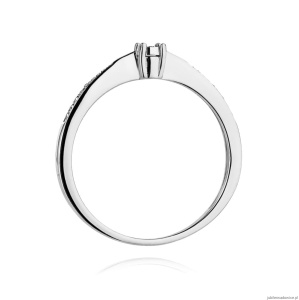 Pierścionek W465 Diament 0,01ct białe złoto