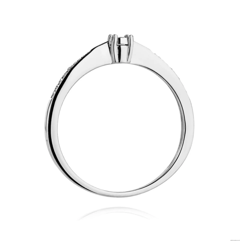 Pierścionek W465 Diament 0,01ct białe złoto