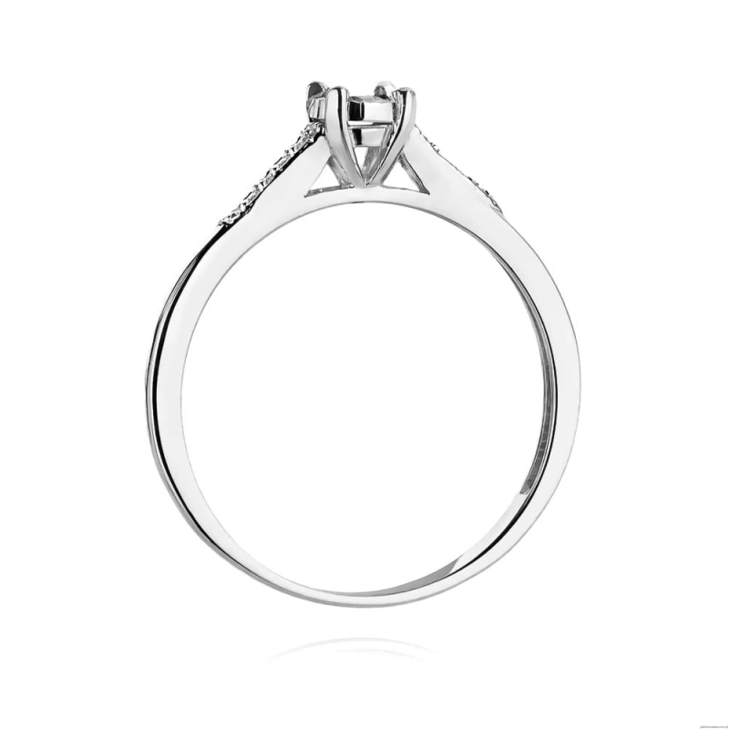 Pierścionek W0466 Diament 0,08ct białe złoto