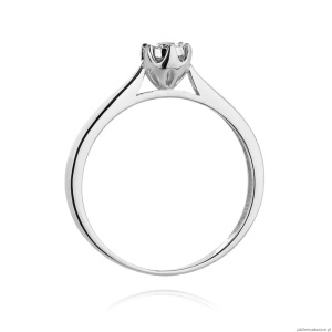 Pierścionek W468 Diament 0,08ct białe złoto