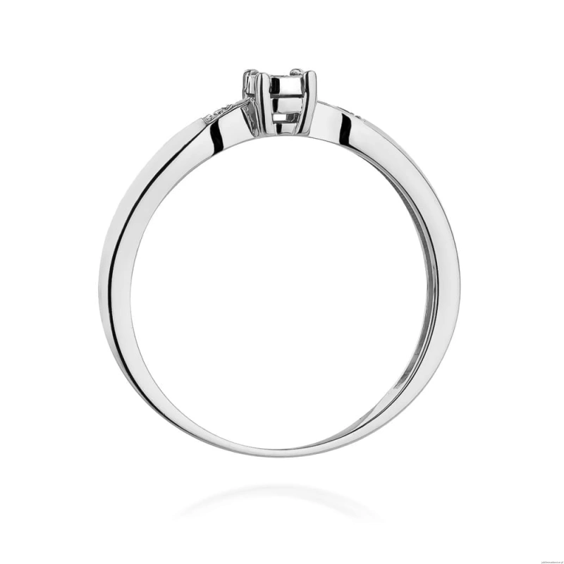 Pierścionek W469 Diament 0,02ct białe złoto