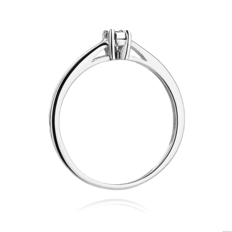 Pierścionek W471 Diament 0,03ct białe złoto